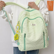 画像をギャラリービューアに読み込む, 韓国ファッションふんわりリュックカジュアル ワッフルバッグくしゅフワバックパック通勤 通学