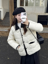 画像をギャラリービューアに読み込む, Poloポロカラーコットンコート秋冬厚くて暖かいルーズコットンコート韓国ファッションレデイーズカジュアトップス