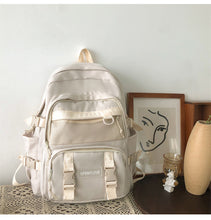 画像をギャラリービューアに読み込む, 大容量カジュアルバッグ バックパックリュック韓国風おしゃれ 中学 大学 学生 シンプル 通勤 軽量通学