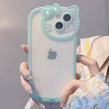 画像をギャラリービューアに読み込む, 猫耳デザイン 耐衝撃 全周囲レンズ保護 iPhone15 iPhone16 iPhone14対応 クリアスマホケース