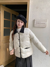 画像をギャラリービューアに読み込む, Poloポロカラーコットンコート秋冬厚くて暖かいルーズコットンコート韓国ファッションレデイーズカジュアトップス
