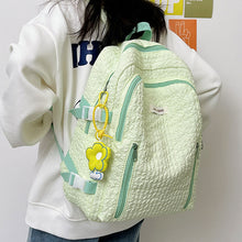 画像をギャラリービューアに読み込む, 韓国ファッションふんわりリュックカジュアル ワッフルバッグくしゅフワバックパック通勤 通学