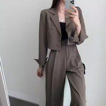 画像をギャラリービューアに読み込む, 2点セットアップジャケットとパンツ通勤洋服気質ファッションスーツセット