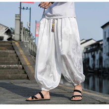 画像をギャラリービューアに読み込む, ストリート系シンプルゆったりカジュアルパンツメンズクールな生地ドラゴンパターン