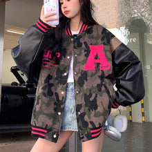 画像をギャラリービューアに読み込む, 迷彩 ミリタリー 刺繍 ワッペン スタジャン ベースボールジャケット 韓国系ファッション 韓国 ジャケット ブルゾン ジャンパー レディース メンズ ダンス衣装 イベント 個性的 奇抜 ストリート HIPHOP アウター原宿系スタイル ファッション 韓国 個性 派手 奇抜 モテカワ 派手