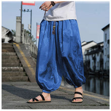 画像をギャラリービューアに読み込む, ストリート系シンプルゆったりカジュアルパンツメンズクールな生地ドラゴンパターン