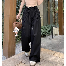 画像をギャラリービューアに読み込む, ドーパミンデザイン ワークパンツ ワイドレッグ プリーツ ストリングウエスト レディース登山パンツ 春夏 レデイーズ