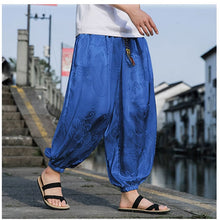 画像をギャラリービューアに読み込む, ストリート系シンプルゆったりカジュアルパンツメンズクールな生地ドラゴンパターン