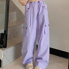 画像をギャラリービューアに読み込む, カーゴパンツダンス衣装ヒップホップHIPHOP原宿系ファッションダンサー ヒップホップガーリー系ゆったりハイウエスト