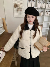 画像をギャラリービューアに読み込む, Poloポロカラーコットンコート秋冬厚くて暖かいルーズコットンコート韓国ファッションレデイーズカジュアトップス