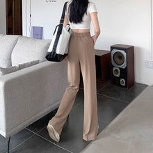 画像をギャラリービューアに読み込む, 韓国っぱフレアパンツフロントスリットカジュアルレデイーズ気質パンツ