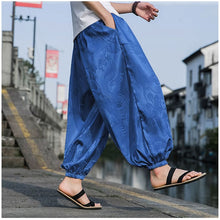 画像をギャラリービューアに読み込む, ストリート系シンプルゆったりカジュアルパンツメンズクールな生地ドラゴンパターン