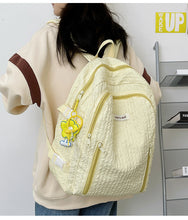 画像をギャラリービューアに読み込む, 韓国ファッションふんわりリュックカジュアル ワッフルバッグくしゅフワバックパック通勤 通学