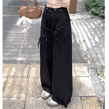 画像をギャラリービューアに読み込む, ドーパミンデザイン ワークパンツ ワイドレッグ プリーツ ストリングウエスト レディース登山パンツ 春夏 レデイーズ