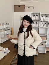 画像をギャラリービューアに読み込む, Poloポロカラーコットンコート秋冬厚くて暖かいルーズコットンコート韓国ファッションレデイーズカジュアトップス