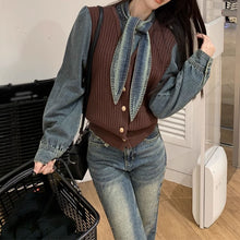 画像をギャラリービューアに読み込む, ニットセーターシャツブラウス韓国っぱカジュアルレデイーズ気質