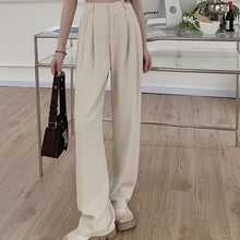 画像をギャラリービューアに読み込む, 韓国ファッションフレアパンツ美脚見えカジュアルレデイーズ気質パンツレデイーズハイウエストパンツ