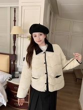 画像をギャラリービューアに読み込む, Poloポロカラーコットンコート秋冬厚くて暖かいルーズコットンコート韓国ファッションレデイーズカジュアトップス