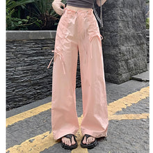 画像をギャラリービューアに読み込む, ドーパミンデザイン ワークパンツ ワイドレッグ プリーツ ストリングウエスト レディース登山パンツ 春夏 レデイーズ