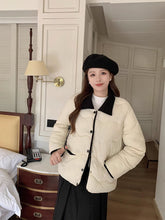 画像をギャラリービューアに読み込む, Poloポロカラーコットンコート秋冬厚くて暖かいルーズコットンコート韓国ファッションレデイーズカジュアトップス