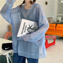 画像をギャラリービューアに読み込む, 長袖 メッシュトップス 透け感ダンス 衣装 個性的 服 ストリート系シャツレディース韓国ファッション