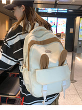 画像をギャラリービューアに読み込む, 大容量防水リュックかわいいサうさ耳バックパック学生通学韓国ファッションカレッジ風