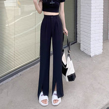 画像をギャラリービューアに読み込む, 韓国っぱフレアパンツフロントスリットカジュアルレデイーズ気質パンツ