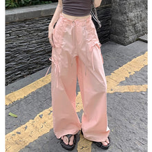 画像をギャラリービューアに読み込む, ドーパミンデザイン ワークパンツ ワイドレッグ プリーツ ストリングウエスト レディース登山パンツ 春夏 レデイーズ