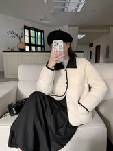 画像をギャラリービューアに読み込む, Poloポロカラーコットンコート秋冬厚くて暖かいルーズコットンコート韓国ファッションレデイーズカジュアトップス