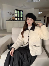 画像をギャラリービューアに読み込む, Poloポロカラーコットンコート秋冬厚くて暖かいルーズコットンコート韓国ファッションレデイーズカジュアトップス