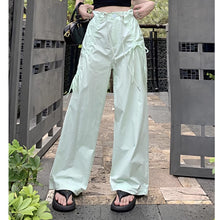 画像をギャラリービューアに読み込む, ドーパミンデザイン ワークパンツ ワイドレッグ プリーツ ストリングウエスト レディース登山パンツ 春夏 レデイーズ
