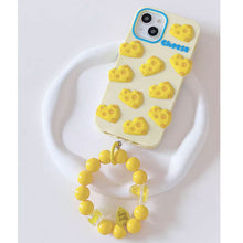 画像をギャラリービューアに読み込む, かわいいiphoneケースチーズスマホグリップシリコンiphone 13 iphone 14 iphone 15 iphone 16ブレスレット付き漫画ケース