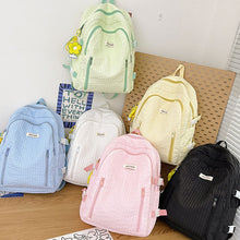 画像をギャラリービューアに読み込む, 韓国ファッションふんわりリュックカジュアル ワッフルバッグくしゅフワバックパック通勤 通学