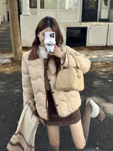 画像をギャラリービューアに読み込む, Poloポロカラーコットンコート秋冬厚くて暖かいルーズコットンコート韓国ファッションレデイーズカジュアトップス
