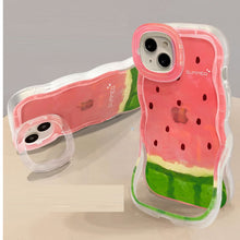 画像をギャラリービューアに読み込む, スタンド付きフルーツスイカケースiphoneケースチーズスマホグリップシリコンiphone 13 iphone 14 iphone 15