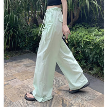 画像をギャラリービューアに読み込む, ドーパミンデザイン ワークパンツ ワイドレッグ プリーツ ストリングウエスト レディース登山パンツ 春夏 レデイーズ