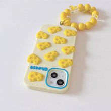 画像をギャラリービューアに読み込む, かわいいiphoneケースチーズスマホグリップシリコンiphone 13 iphone 14 iphone 15 iphone 16ブレスレット付き漫画ケース