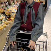 画像をギャラリービューアに読み込む, ニットセーターシャツブラウス韓国っぱカジュアルレデイーズ気質