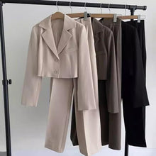 画像をギャラリービューアに読み込む, 2点セットアップジャケットとパンツ通勤洋服気質ファッションスーツセット