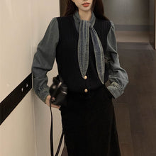画像をギャラリービューアに読み込む, ニットセーターシャツブラウス韓国っぱカジュアルレデイーズ気質
