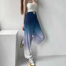 画像をギャラリービューアに読み込む, ファッショナブルなルーズグラデーションスポーツパンツ夏薄部カジュアルオーバーオールハイウエストストレートパンツ痩身パンツ