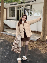 画像をギャラリービューアに読み込む, Poloポロカラーコットンコート秋冬厚くて暖かいルーズコットンコート韓国ファッションレデイーズカジュアトップス