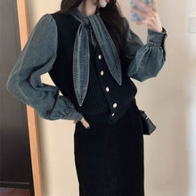 画像をギャラリービューアに読み込む, ニットセーターシャツブラウス韓国っぱカジュアルレデイーズ気質