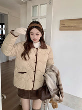 画像をギャラリービューアに読み込む, Poloポロカラーコットンコート秋冬厚くて暖かいルーズコットンコート韓国ファッションレデイーズカジュアトップス
