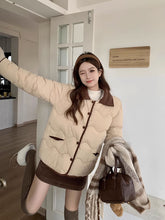 画像をギャラリービューアに読み込む, Poloポロカラーコットンコート秋冬厚くて暖かいルーズコットンコート韓国ファッションレデイーズカジュアトップス