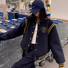 画像をギャラリービューアに読み込む, 韓国系ファッション刺繍スタジャンベースボールジャケットジャケットブルゾンジャンパーダンス衣装個性的アウター原宿系発表会衣装練習着公演服
