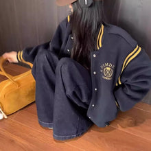 画像をギャラリービューアに読み込む, 韓国系ファッション刺繍スタジャンベースボールジャケットジャケットブルゾンジャンパーダンス衣装個性的アウター原宿系発表会衣装練習着公演服