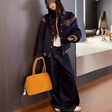 画像をギャラリービューアに読み込む, 韓国系ファッション刺繍スタジャンベースボールジャケットジャケットブルゾンジャンパーダンス衣装個性的アウター原宿系発表会衣装練習着公演服