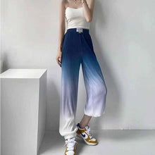 画像をギャラリービューアに読み込む, ファッショナブルなルーズグラデーションスポーツパンツ夏薄部カジュアルオーバーオールハイウエストストレートパンツ痩身パンツ