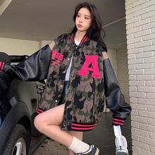 画像をギャラリービューアに読み込む, 迷彩 ミリタリー 刺繍 ワッペン スタジャン ベースボールジャケット 韓国系ファッション 韓国 ジャケット ブルゾン ジャンパー レディース メンズ ダンス衣装 イベント 個性的 奇抜 ストリート HIPHOP アウター原宿系スタイル ファッション 韓国 個性 派手 奇抜 モテカワ 派手